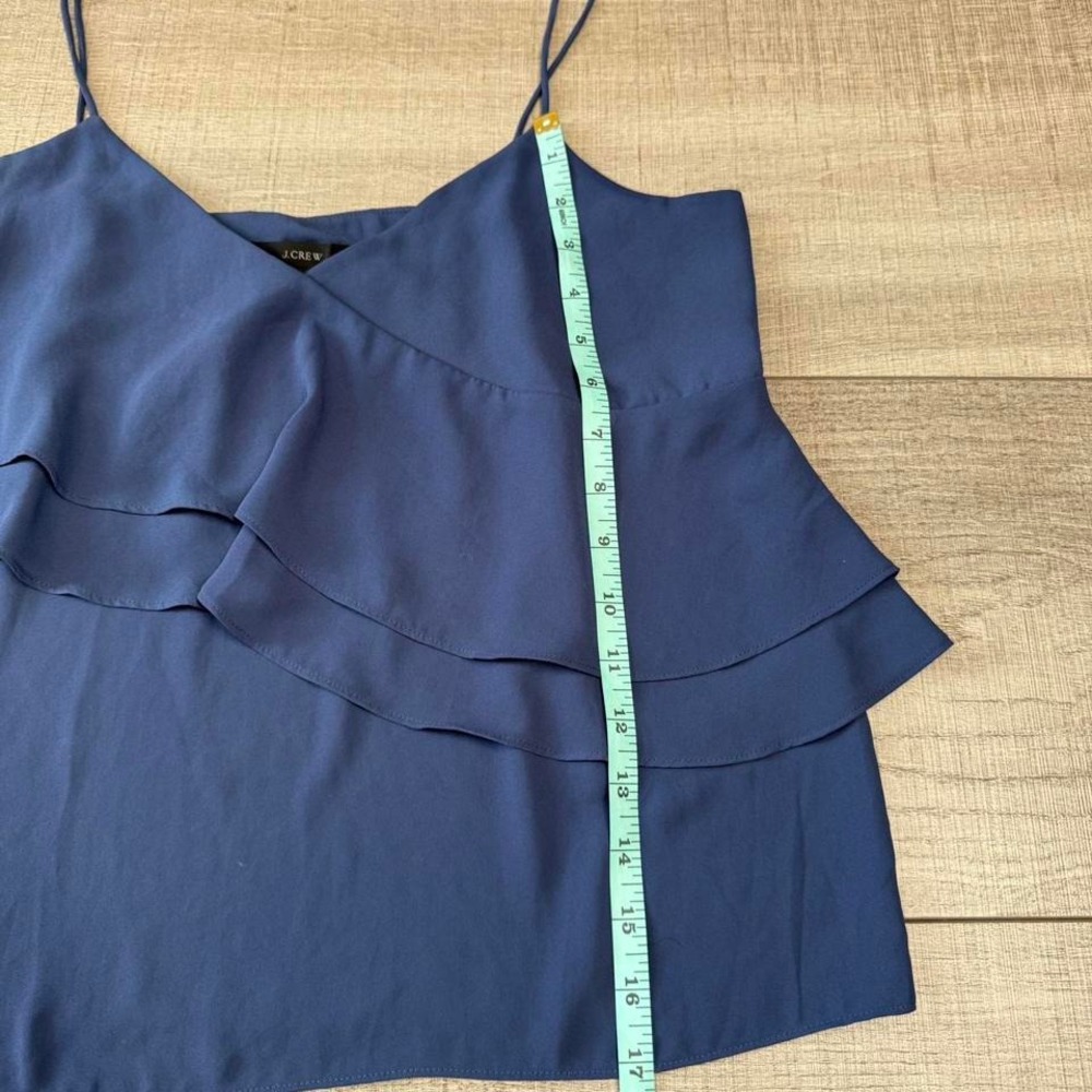 J.Crew Blue Ruffle Layer Cami Top –‎ Size 4 - Picture 4 of 4